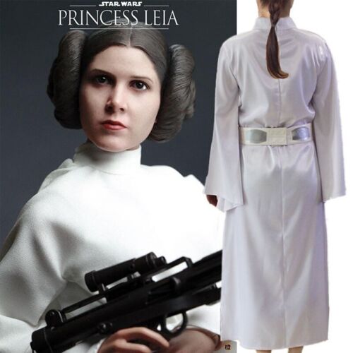 Adult Womens Princess Leia Star Wars Costume Halloween Party Cosplay Outfit Suit - Picture 3 of 5