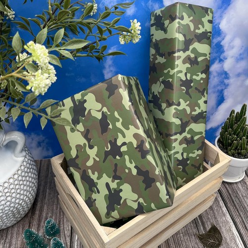 6 Stück Camouflage Geschenkpapier - Geburtstag Geschenkpapier für Männer Jungen - Klasse... - Bild 6 von 7