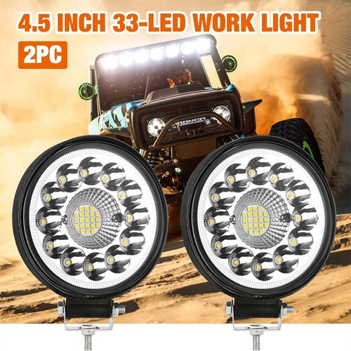 2x 4.5" LED Work Light Bar Flood Spot Combo Pods Offroad Driving Truck Fog Lamp - Picture 10 of 12