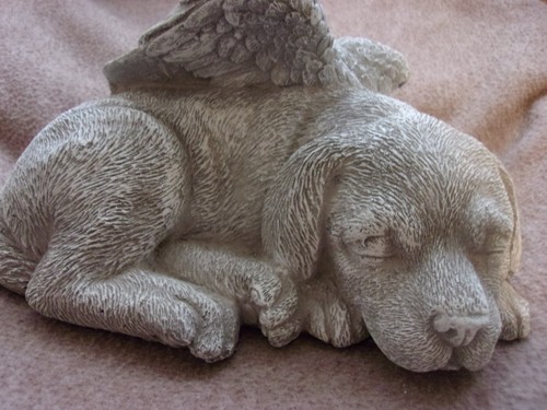 Dog angel latex with plastic backup mold concrete plaster mould 9"L x 5"H x 6"W - Picture 4 of 9