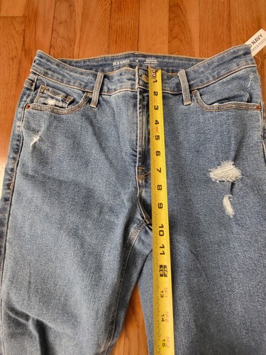 High-Waisted Rockstar Super-Skinny Ripped Ankle Jeans für Damen 10 Petite - Bild 9 von 12