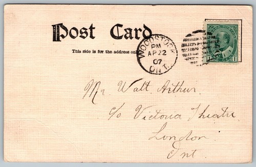 Postcard c1907 Un Signed Artist R. L. Wells Black Lonesome Cat Musical Notes - Picture 2 of 2