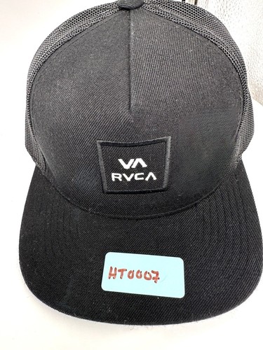 Sombreros ajustables RVCA para hombre con cierre a presión negros y grises mezcla de algodón/poliéster elegantes - Imagen 5 de 13