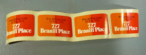 Vintage Braniff Airlines Lot of 36 Stickers Labels Decals - Picture 11 of 14