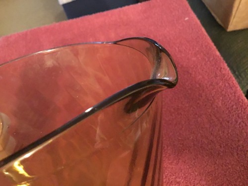 Amber glass pitcher  - Picture 7 of 8