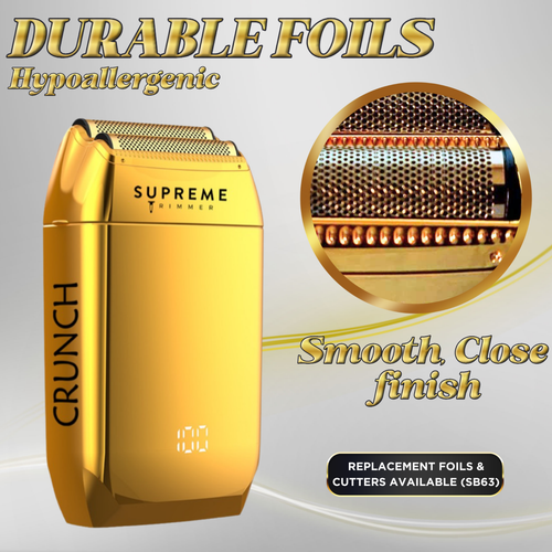 Supreme Trimmer Replacement Foil & Cutter SB63 | for CRUNCH Shaver STF602 | Gold - Picture 2 of 11