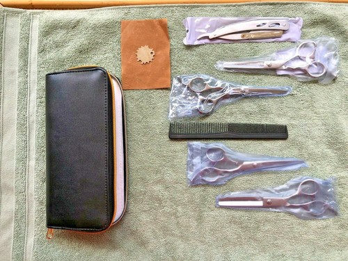 Juego de tijeras de afeitar y tijeras de corte de cabello profesionales - 6,5 pulgadas - Imagen 6 de 12