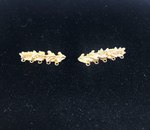 Castlecliff Vintage Stacked Leaf Gold Tone 5 Strands - TWO Bar Findings ONLY - Afbeelding 10 van 11