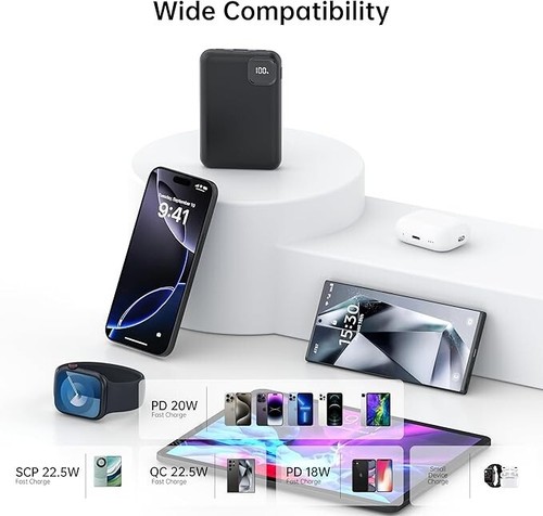Power Bank 20000mAh 22.5W QC 3.0 PD Fast Charge with USB C for iPhone & Android - Zdjęcie 5 z 5