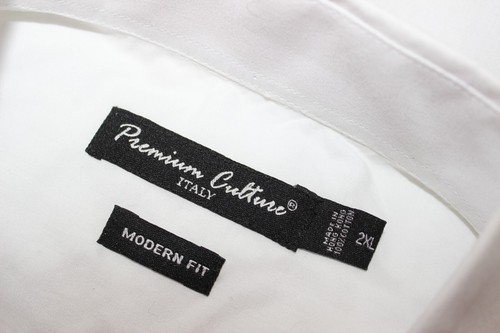 PREMIUM CULTURE Italy White Cotton Shirt Gold Flourish Embroidery Mens 2XL NWOT - Picture 5 of 5