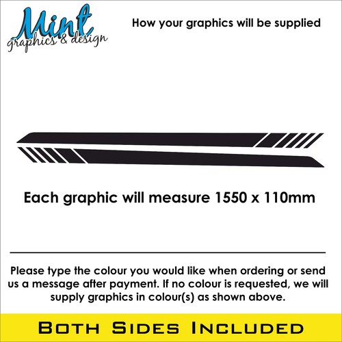 to fit AUDI TT Side Stripes QUATTRO S RS Decals Stickers Graphics FREE P&P 001 - Picture 2 of 4