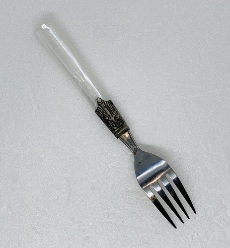 Rare 1970s Tribal Ancient Style Pearlescent Handle 6.75” Salad Fork Set 29 - Picture 9 of 15