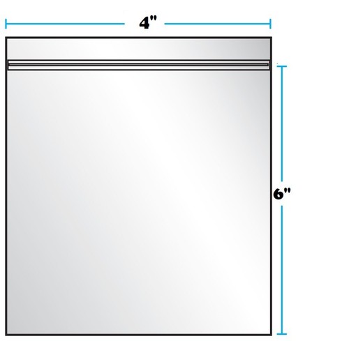 4" x 6" Zip Seal 2 Mil 4 Mil 6 Mil Thick Reclosable Top Lock Plastic Zipper Bags - Picture 2 of 4