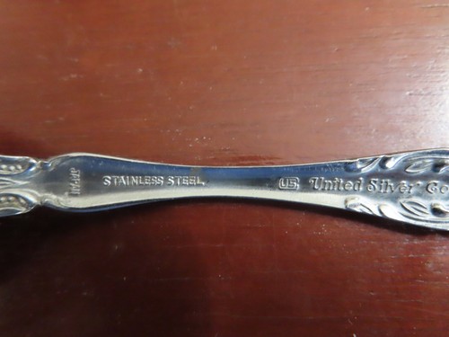 United Silver Co ACADIA Set of 4 Teaspoons Japan Stainless Flatware Lot E - Picture 3 of 6