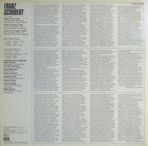 Franz Schubert / Oktett F-dur D. 803 / Vinyl / Chamber Music / Germany - Picture 2 of 3