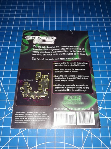 Guía de estrategia totalmente no autorizada Syphon Filter BradyGames para PlayStation - Imagen 2 de 2