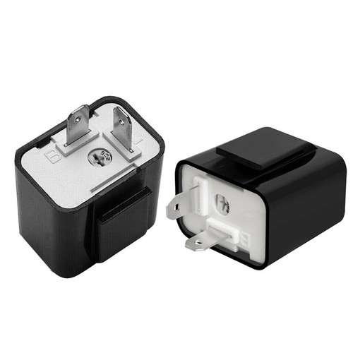 2×For Adjustable LED Flasher Relay Turn Signal Blinker Light Motorcycle 2Pin 12V - Foto 1 di 7