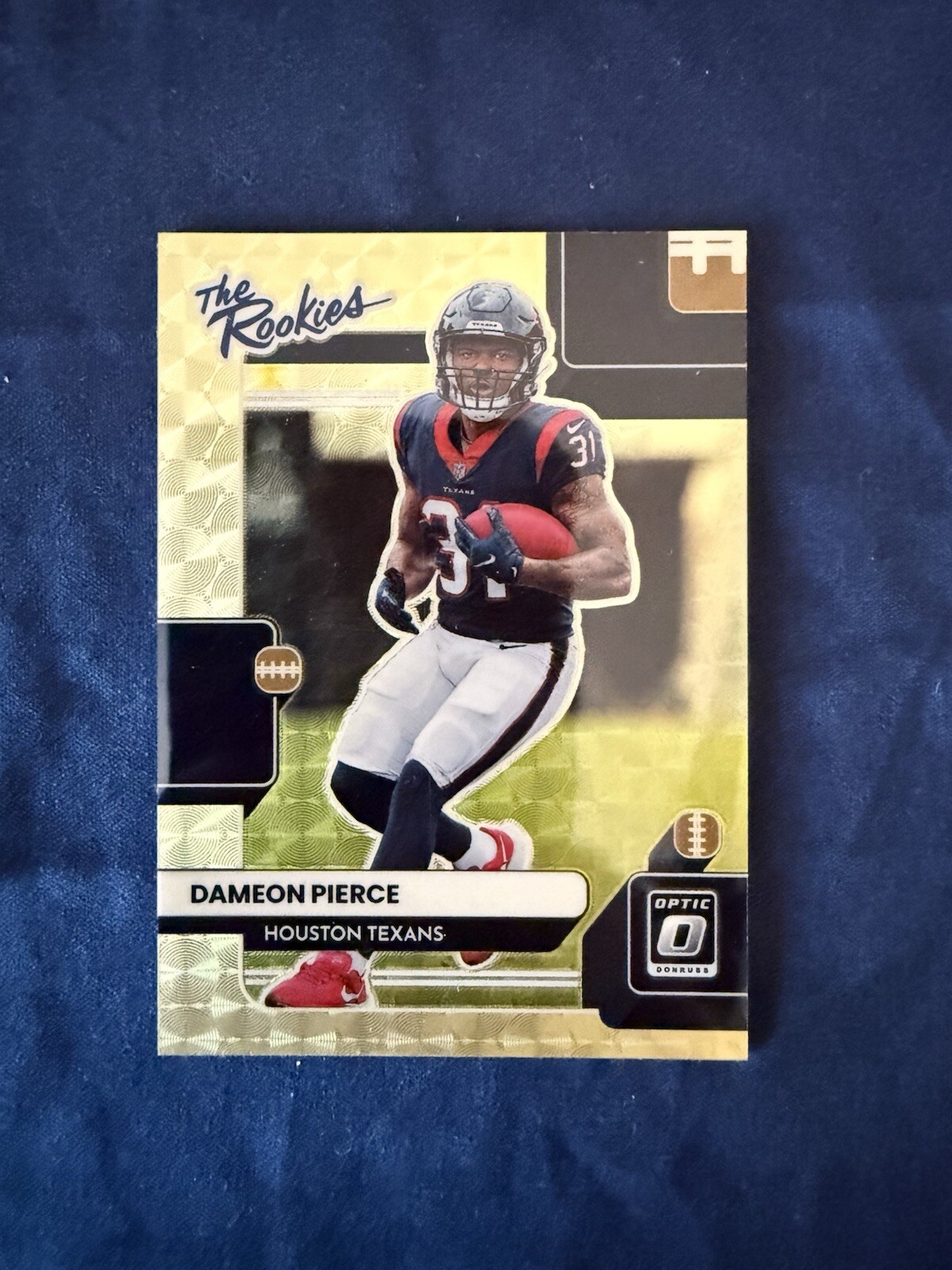 2022 Optic Gold Vinyl Dameon Pierce RC The Rookies 1/1! Houston Texans!