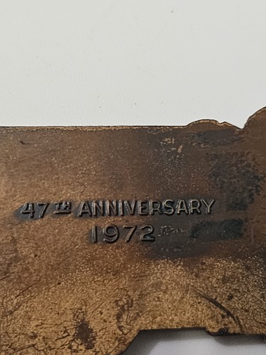 CATERPILLAR CAT WATCH FOB 47TH ANNIVERSARY 1972 ANTIQUE CONSTRUCTION EQUIPMENT - Picture 3 of 9
