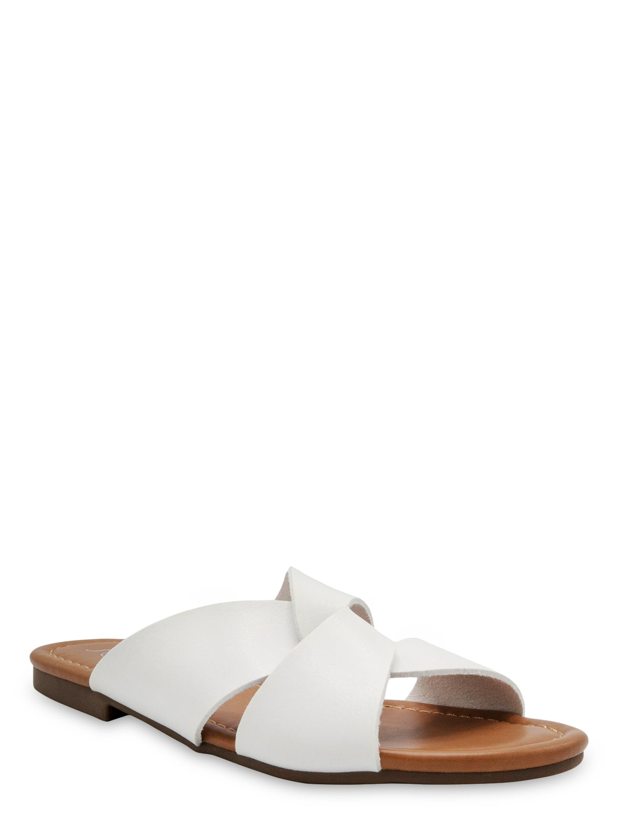 Женские босоножки SUGAR Womens White Olena с круглым носком на блочном каблуке без шнуровки, 7 М