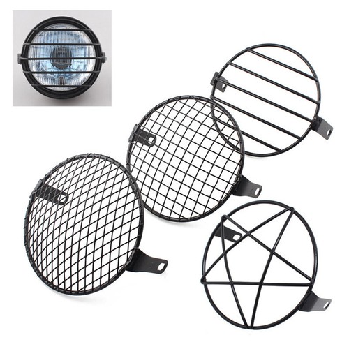 Cubierta protectora protectora para parrilla de metal de 6,5' para faros de motocicleta apta para Cafe Racer - Imagen 8 de 8