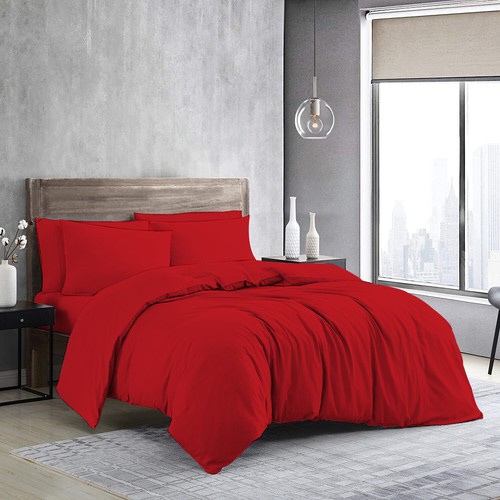 Duvet Quilt Cover Set Egyptian Cotton 200TC Bedding Set Single Double King Super - Picture 72 of 152