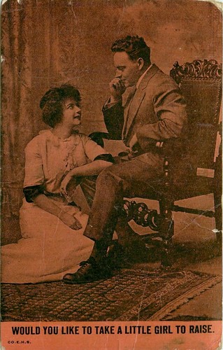 Möchtest du ein kleines Mädchen mitnehmen pm 1912 CO EHS Postkarte - Bild 1 von 2