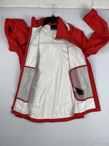 Marmot Womens Precip Rain Jacket Size Small Red Outdoor Hiking Waterproof - Picture 3 of 8