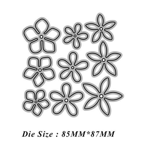 Small Flowers Set Metal Cutting Die Card Making Scrapbooking Paper Craft UK - Picture 3 of 5
