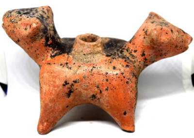 Ancien récipient en usine céramique effigie chien culture nayarite pré-colombienne poterie