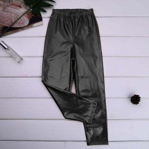 Mädchen Metallic Tanz Sport Training Yoga Leggings Strumpfhose Kinderstrumpfhose - Bild 8 von 37