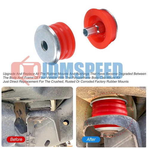 KF04060BK Body Cab Mount Bushing Kit For 2008-16 Ford F250 F350 Super Duty 2/4WD - Picture 9 of 12