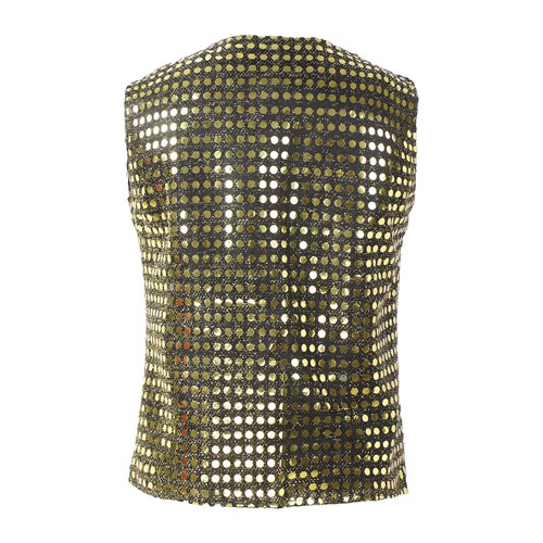 Kid Boys Girls Jazz Hip-Hop Dance Dazzled Jacket Sparkling Disco Club Shiny Vest - Picture 35 of 36