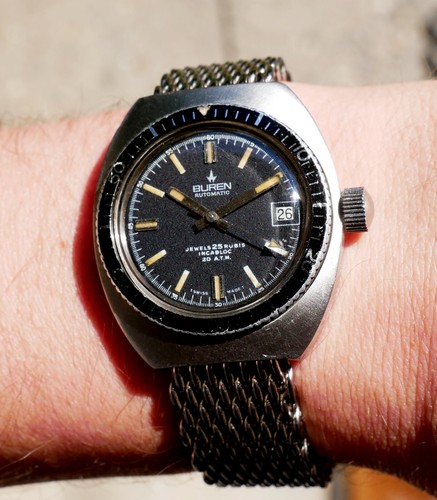 Buren Diver automatic watch Screwed crown - Bild 6 von 10
