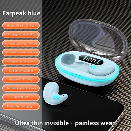 Invisible Sleep Wireless Earbuds Bluetooth Work Headset TWS Waterproof Earphone - Picture 15 of 18
