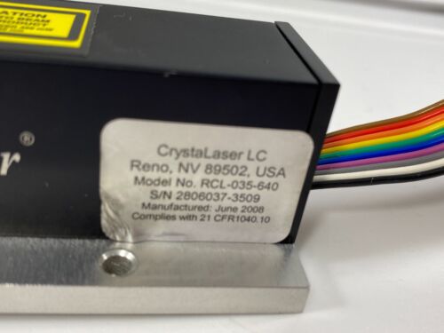 CrystaLaser roter Laser ultrakompakt RCL-035-640 Zuverlässigkeit Stabilität geräuscharm - Bild 3 von 12
