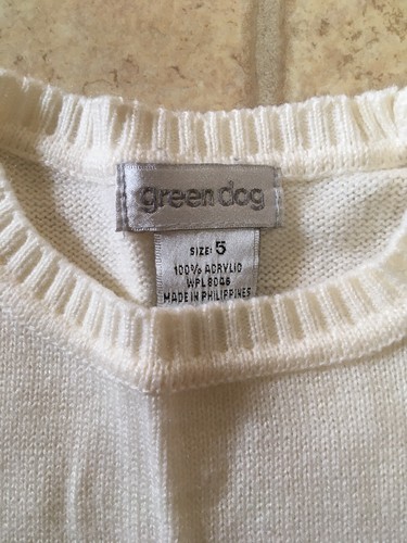 Greendog, Size 5, Child's Cream Sleeveless sweater - Picture 2 of 3