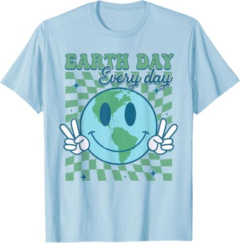 Earth Day Everyday Smile Face Hippie Planet Anniversary T-Shirt Hoodie