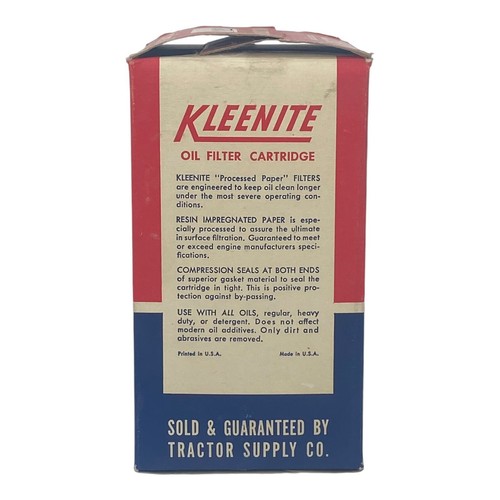 Vtg Tractor Supply Co Kleenite John Deere Tractor Oil Filter Cartridge L-304A - Picture 3 of 8