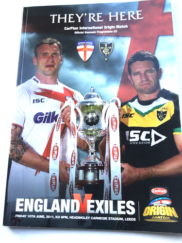 Programme and ticket for first ever England vExiles game in 2011 - Picture 4 of 4