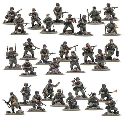🌳28mm Juegos de Señores de la Guerra Veterano Alemán Infantería Pelotón Segunda Guerra Mundial Bolt Acción Nuevo en Caja - Imagen 2 de 8