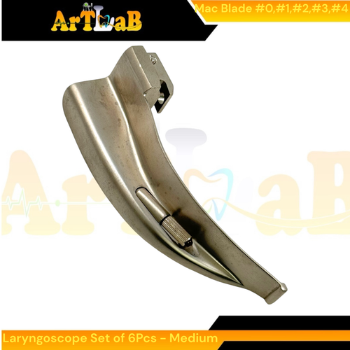 Fiber-Optic Intubation Laryngoscope Set with 5 Blades, Medium Handle, & Bulbs - Picture 3 of 12