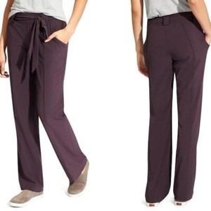red high waisted trousers wide leg