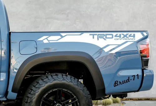 Toyota Tacoma TRD 4x4 OFF ROAD Side Vinyl Decals Stickers Graphics Stripe - Foto 3 di 8