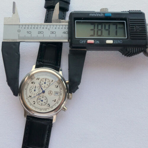 Mercedes Benz Classic 925 Sterling Silver Car Accessory Luxury Chronograph Watch - Picture 21 of 24