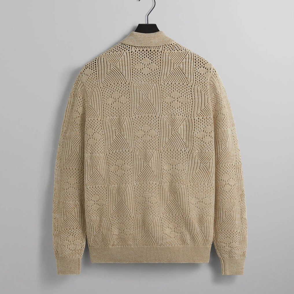 Kith Tilden Crochet Buttondown Cardigan Sweater in Birch Men’s Size XL 2023