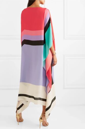Designer Soft Silk Crepe Kaftan, Gift for Mom, Kaftan Party Dress J5600 - Picture 2 of 4