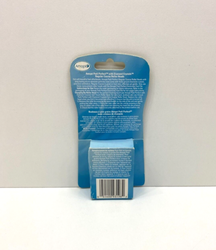 NEW Amope Pedi Perfect Diamond Crystal 2 Regular Coarse Roller Heads AUTHENTIC - Picture 3 of 4