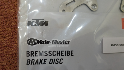 KTM CAROLINA MOTO-MASTER DRAKE SYSTEM 250 SX-F 2024 BREMSSCHEIBE BRAKE DISC GAS - Picture 4 of 4