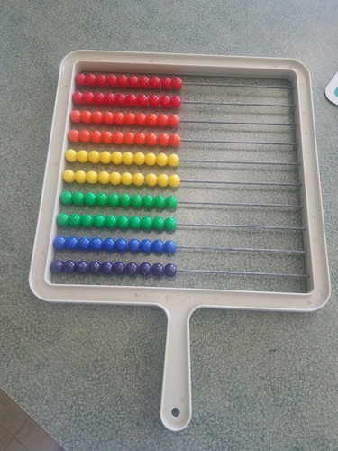 VNTG IDEAL MODERN COMPUTING ABACUS. Handheld Mathe Count Teaching Tool 10x10x12 - Bild 2 von 3